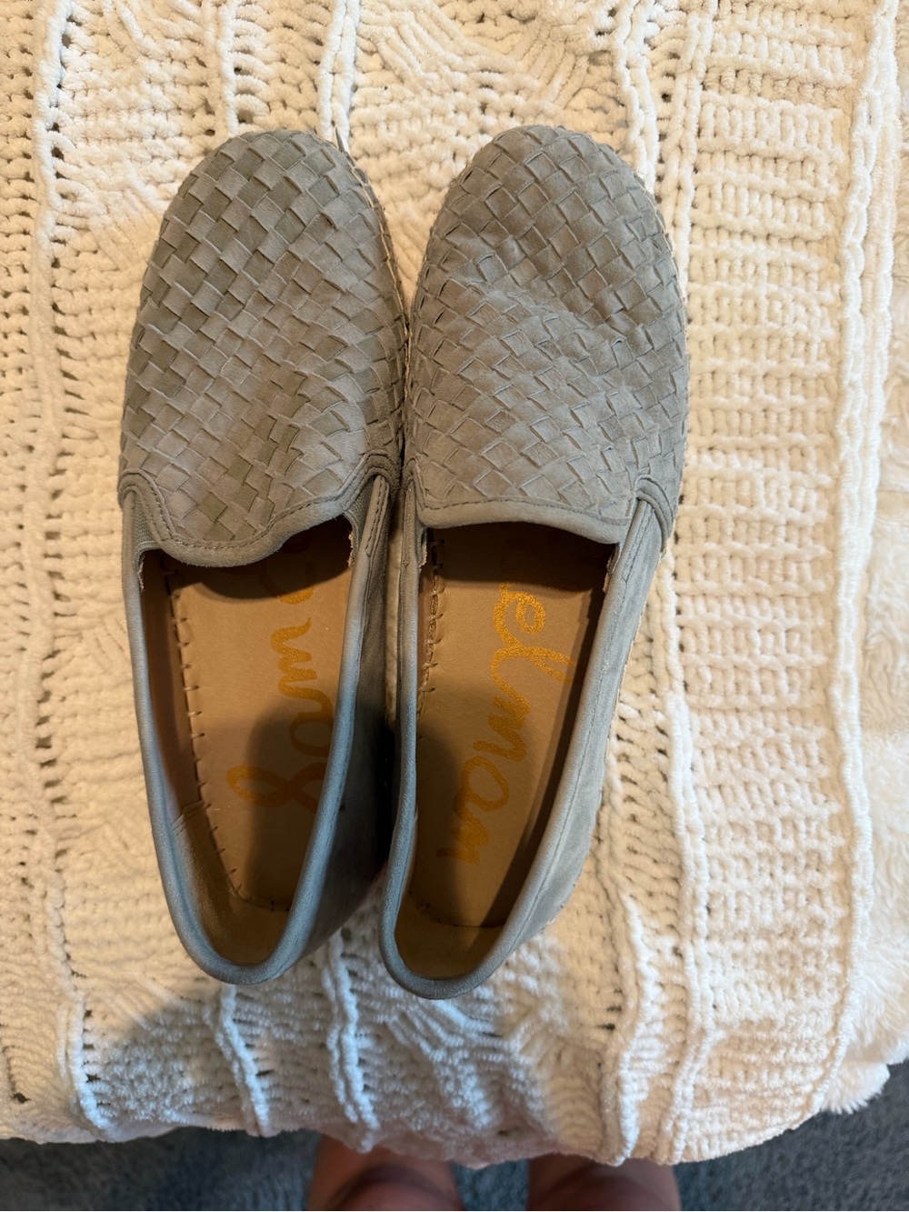 Sam Edelman woven suede espadrille slip-ons